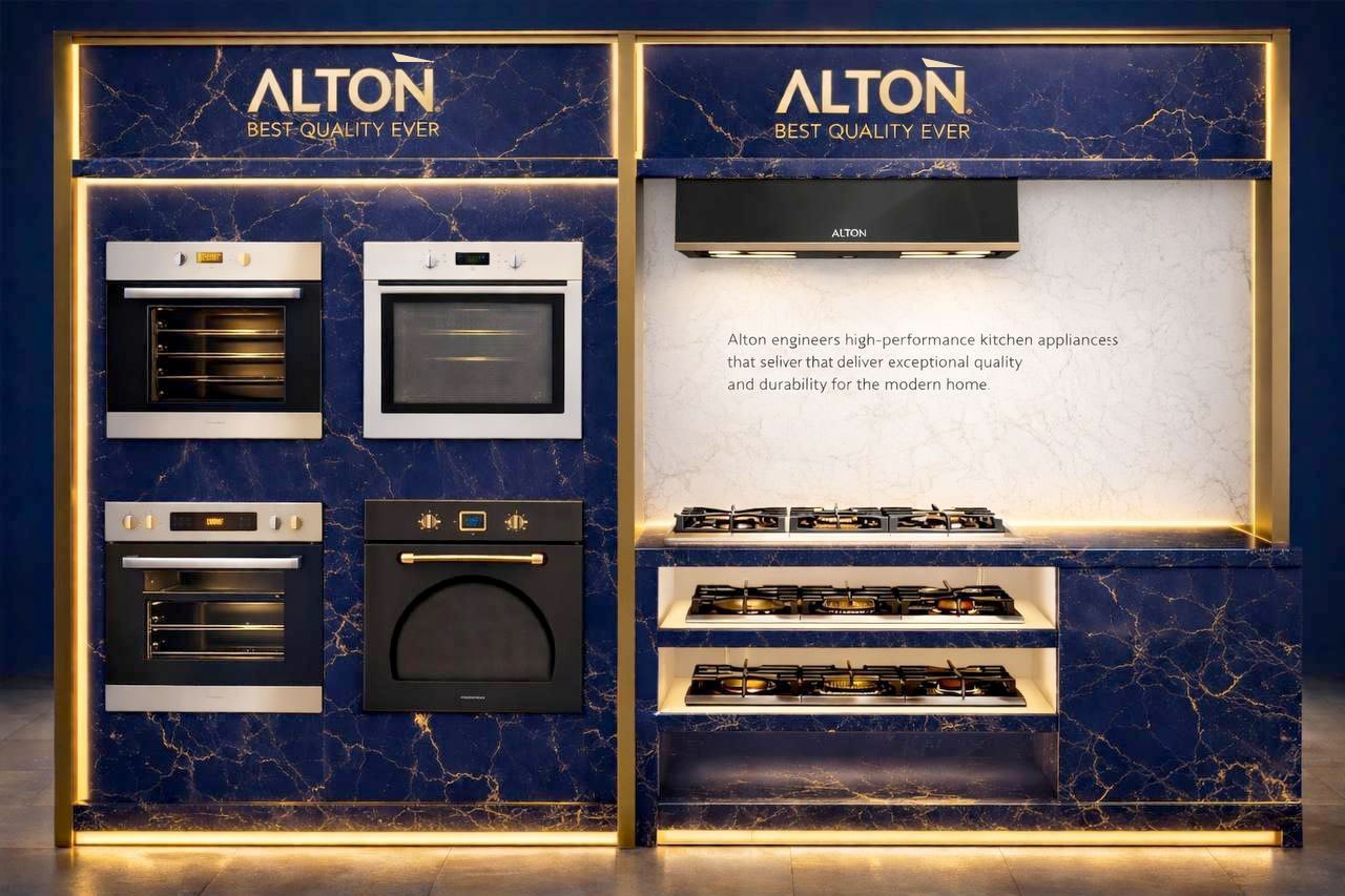 Branding-driven trade stand design for home appliance identity (Alton)