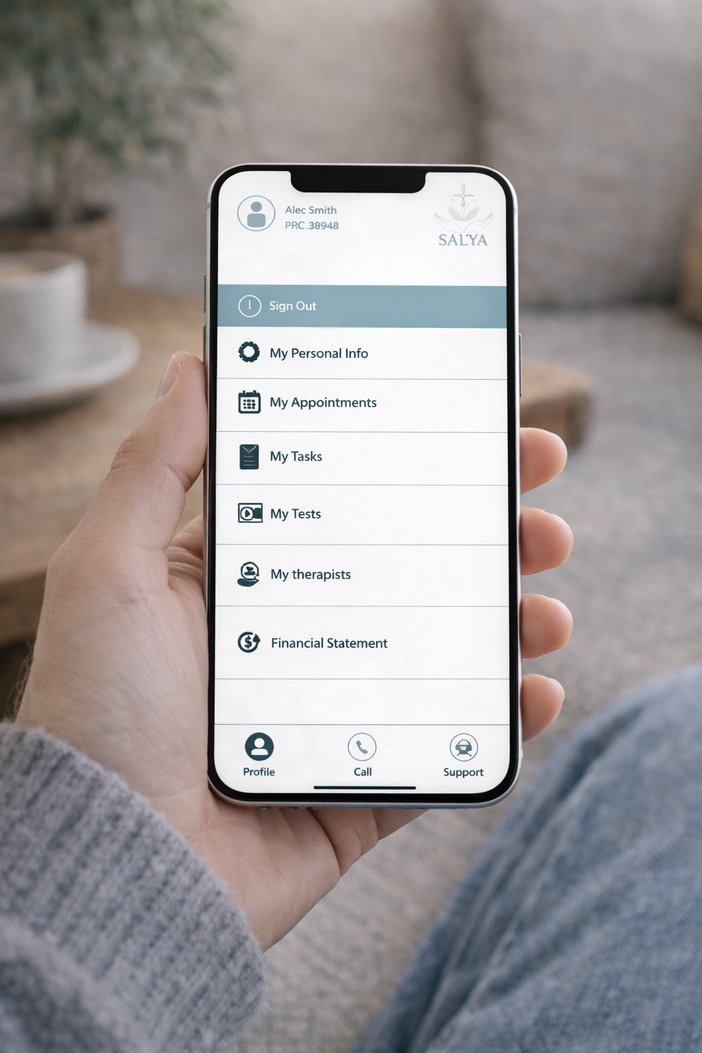 Dashboard UI demonstrating SAHYA visual identity